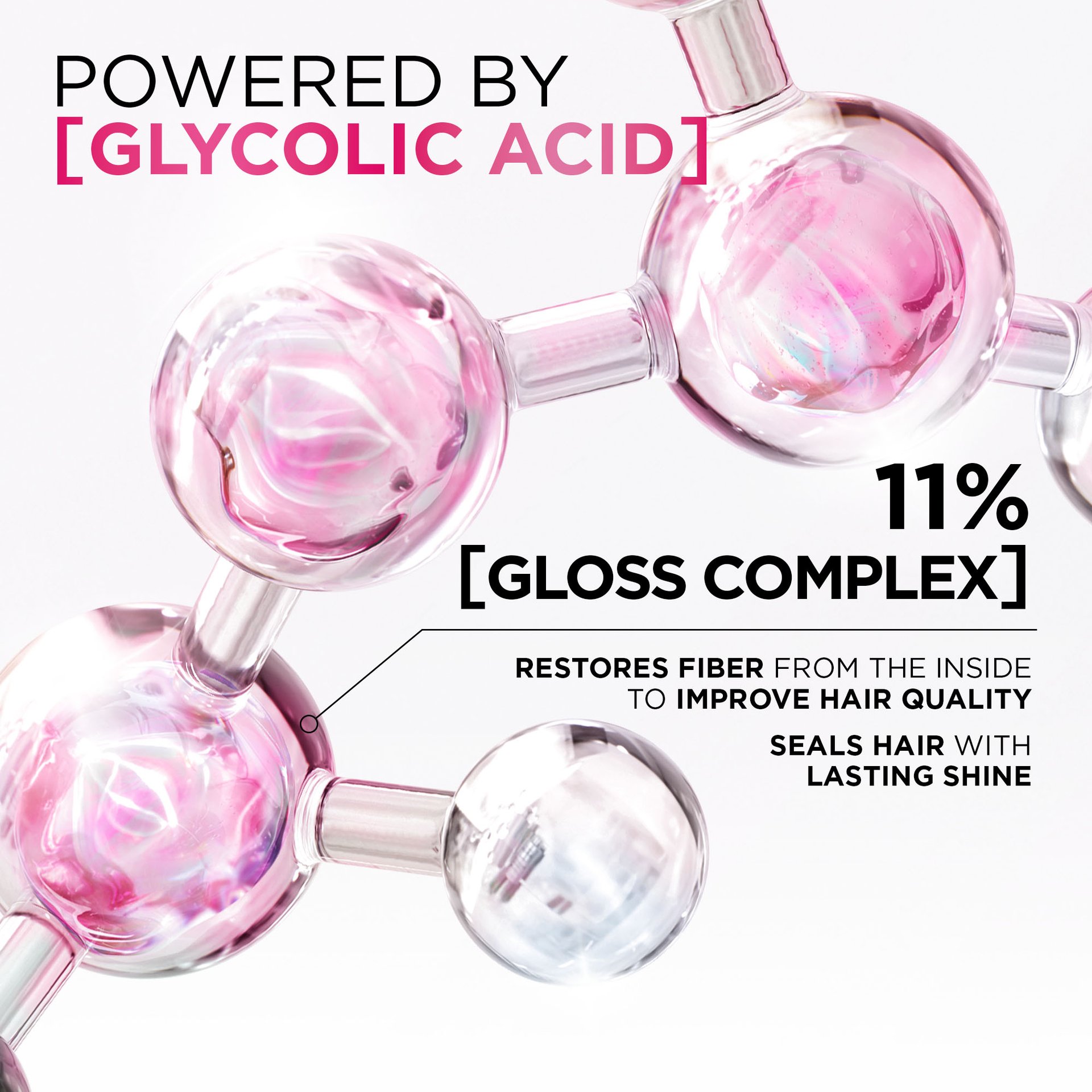 L'Oréal Paris Hair Expertise Glycolic Gloss Shine Conditioner, Glycolic Acid Formula